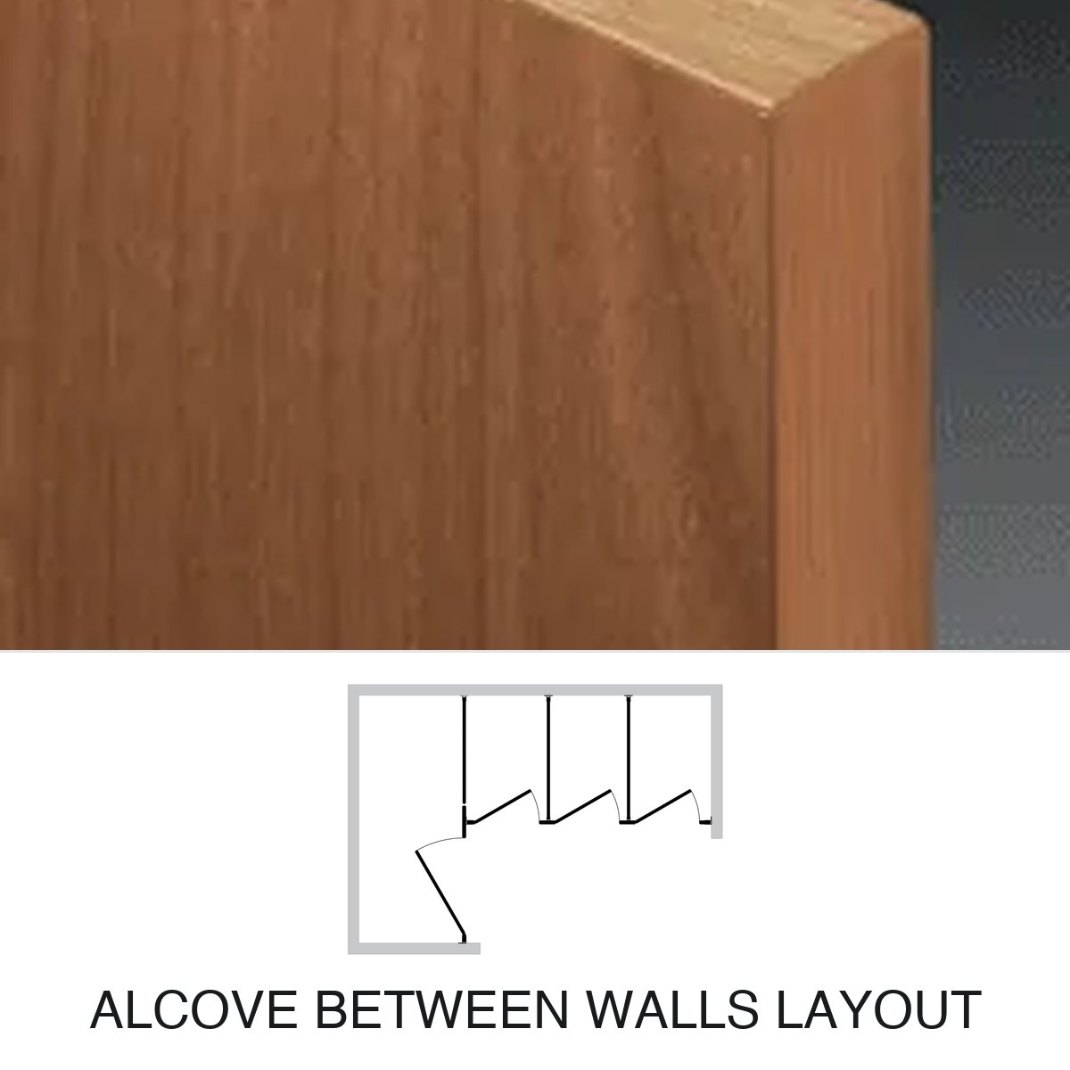 Alcove Between Walls plastic laminate partition layout